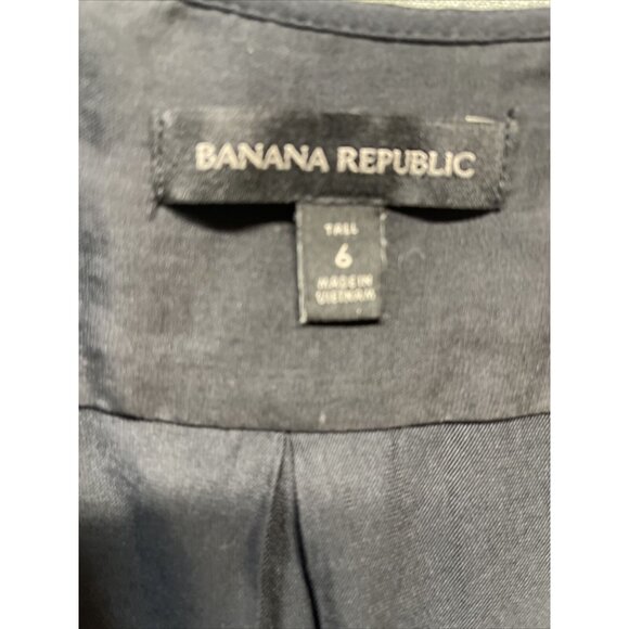 Banana Republic Black Silky Tie Waist Tank Maxi Dress 6 Tall Slits - Picture 9 of 14